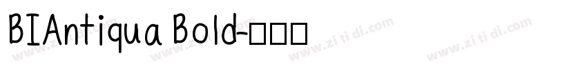 BIAntiqua Bold字体转换